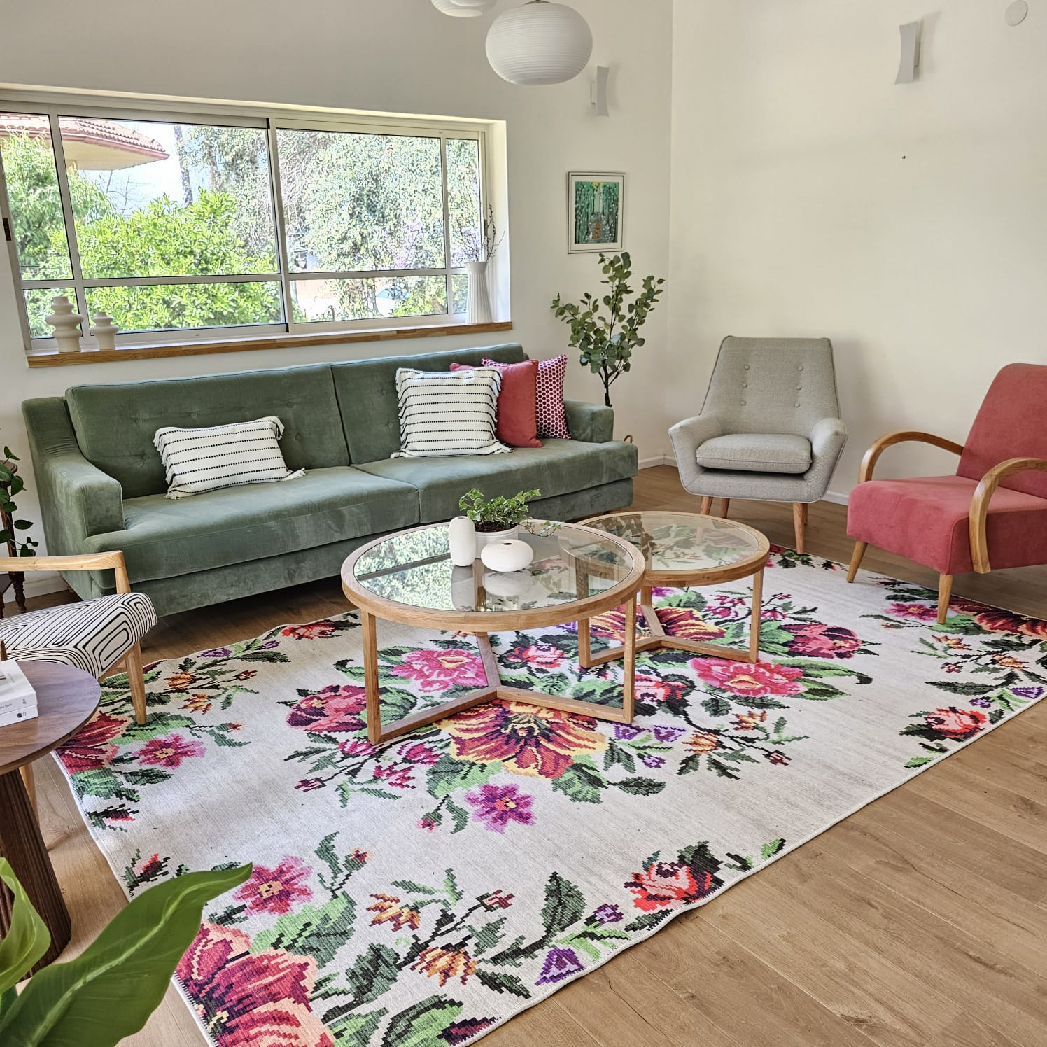 שטיח וויט פלורל